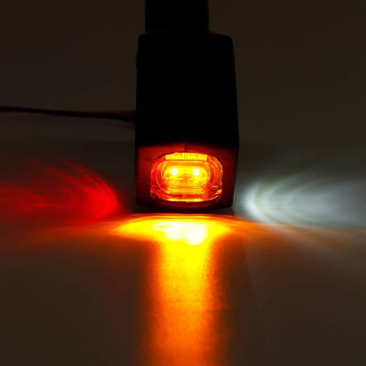 2/4/8x 12-24V Remolque Indicador Lateral Iluminación Van Luces Marcador De Liquidación Camión Luz Remolque Indicador Lateral Luz Piloto Freno Posterior(4X)
