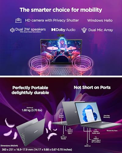 Lenovo 2026 Premium Business Laptop, Intel Core i5-13420H (8-Core), 16GB DDR5, 512GB SSD, 16" WUXGA Copilot AI PC, Microsoft 365, WiFi 6, Windows 11 Home – Perfect for Work, Study & Productivity - Image 4