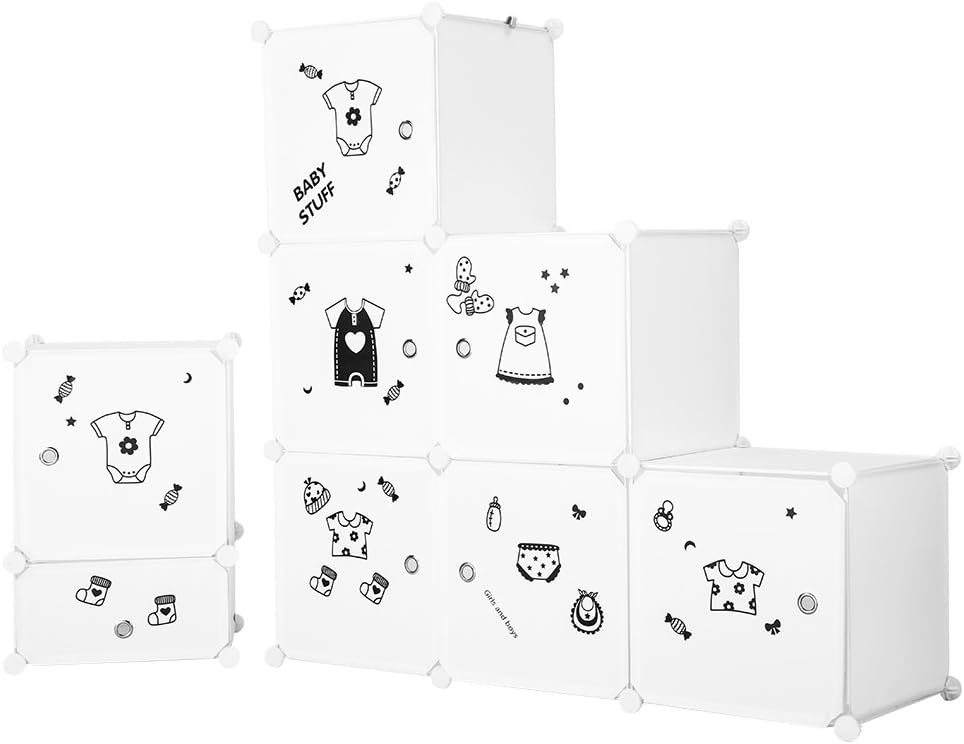 LANGRIA Cube Storage Unit Wardrobe DIY Interlocking Adjustable 6Cube
