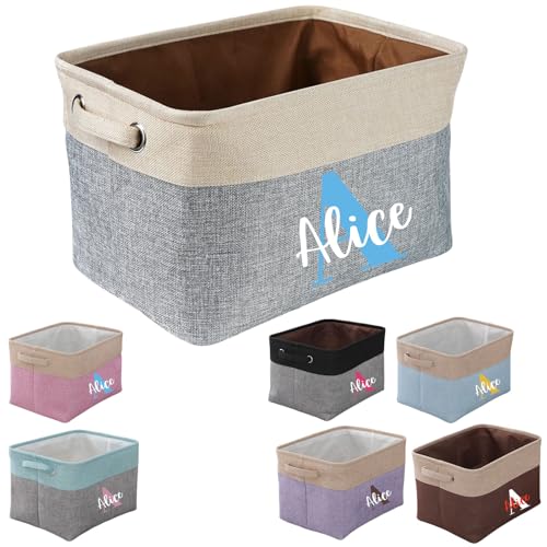 Cesta per cane con nome personalizzato, cestino per giocattoli, scatola portaoggetti pieghevole, cibo e vestiti per cane, altri articoli per animali domestici (Type B)