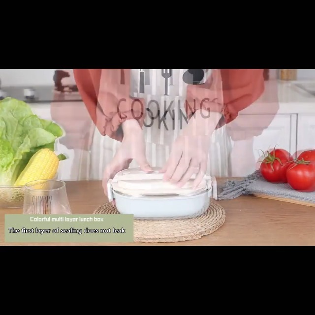 Atyhao Portapranzo Termico 3 Strati In Acciaio Inox - Impermeabile, Per Scuola, Ufficio, Viaggi | Design Compatto E Sicuro