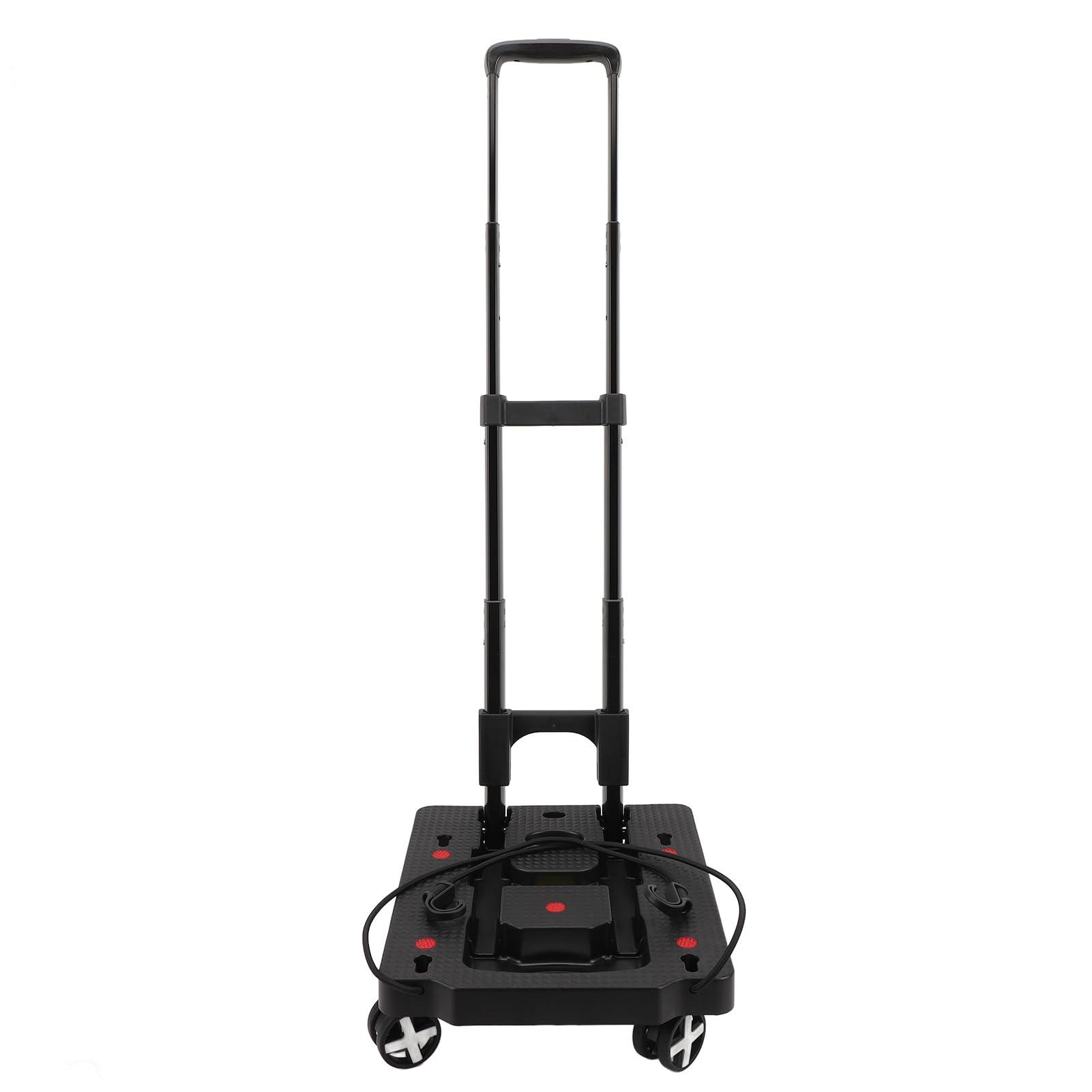 Cocoarm Zusammenklappbarer Sackkarre, Faltbarer Sackkarre aus Aluminiumlegierung mit Drehbaren Rädern, Rollender Gepäckwagen mit Flacher Plattform für Einkäufe, Reisen, Lebensmittel und den Täglichen