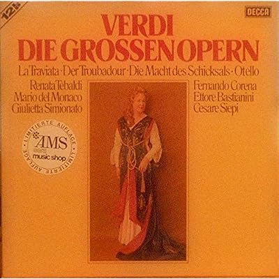 Verdi Die Grossen Opern, La Traviata, Der Troubadour, Die Macht des Schicksals, Otello,