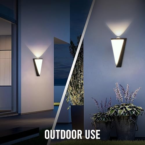Image of Gesto 12W Waterproof Led Wall Light for Home Decoration - Up Down 2-Way LED Wall Lamp | IP65 Outdoor Fancy Wall Lights for Balcony,Gate,Elevation,Garden,Patio | Decorative Wall Mount Light -Pack of 1