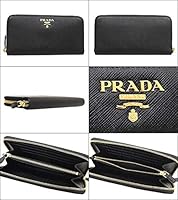 PRADA ブラック　サフィアーノレザー 長財布　ウォレット プラダ PRADA 財布 バッグ SAFFIANO LEATHER WALLET CHAIN