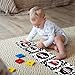 Abilat Black and White Baby Book Toys for 0-6 Months Newborn Tummy Time High Contrast Toys with Mirror Early Learning Sensory Visual Stimulation Soft Baby Books Newborn Essentials Stuffers