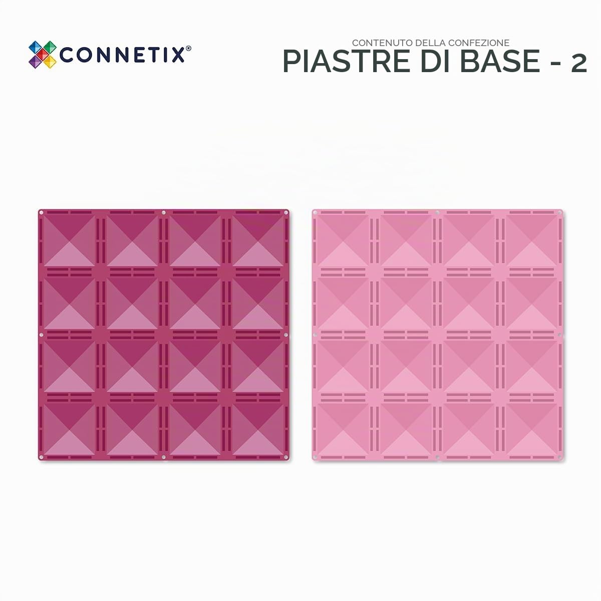 CONNETIX Piastrelle Magnetiche Pastello Pacchetto Piastra di Base, 2 Pezzi
