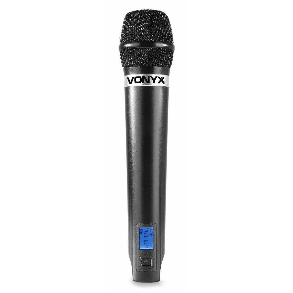 Vonyx WM62 2 kabellose Mikrofone und Empfänger - 16 UHF-Kanäle