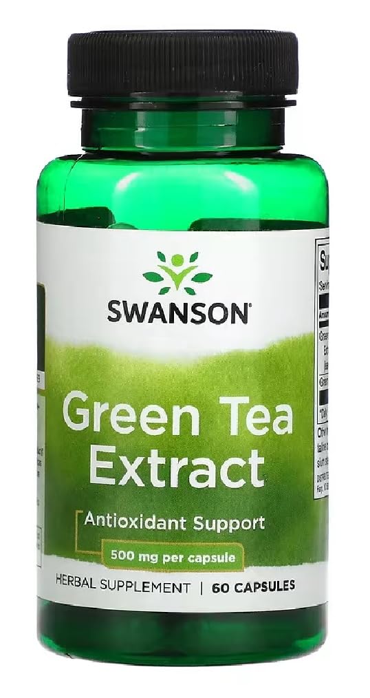 Swansons Swanson - Green Tea Extract | Standardized Polyphenols for Antioxidant & Metabolic Support | 60 Capsules