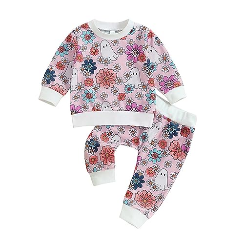 Halloween Baby Boy Girl Outfit Long Sleeve Pumpkin Sweatshirt Pants Sets Fall Winter Toddler Fall Clothes