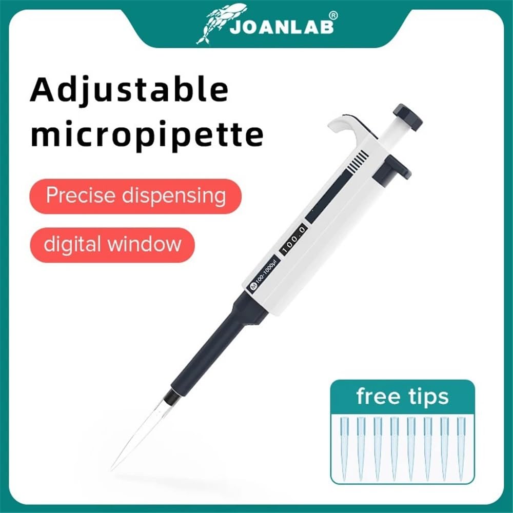Cristalería de Laboratorio Pipeta de transferencia de laboratorio ajustable de un solo canal(5-50ul)