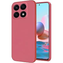 Phone Case for Honor X8a, Silky Soft Touch for Honor X8a Case Silicone Shockproof Slim Cute Anti Fingerprint Protective Cover Aesthetic Camellia Red