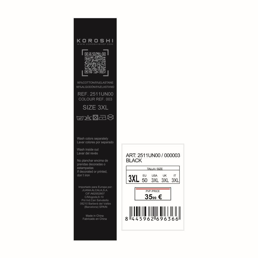 Koroshi Pack 7 Calzoncillos Bóxer Hombre Algodón Surtido 2511UN00