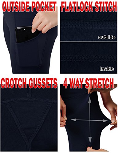 image for ODODOS High Waist Out Pocket Yoga Short Tummy Control Workout Running 