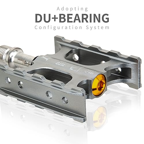 Tito Mini Size Bicycle Pedals With Aluminium Alloy Bicycle Foot Pedals And Titanium Axle For Mtb And Road Bike (Silver) #TOP3