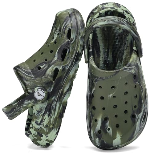 Image of Kids Tie Dye Garden Clogs for Boys Girls | Lightweight Slip-On Water Shoes with Arch Support