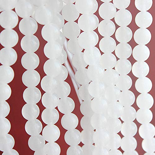 Mjdcb Beads For Energy Bracelets Yoga Bracelet Diy Bracelet Natural Stone Beads White Jade 45 Pieces, 8Mm #TOP3