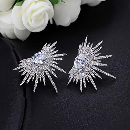 Boucles d'oreilles argent 925 libellule anti-allergie en zircone