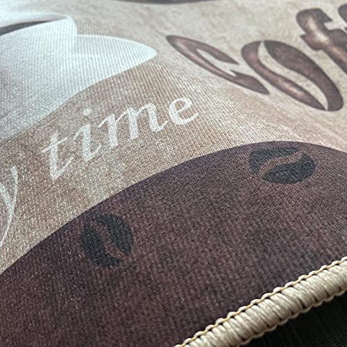 Image of HomeCloud Anti Fatigue Kitchen Rug Printed Thick Anti Slip, Washable, Big Size, Designer Folding Kitchen Mat for Home BedroomStandard Size (41 x 122 cm 41 x 61 cm) (Coffe Cup BRO)