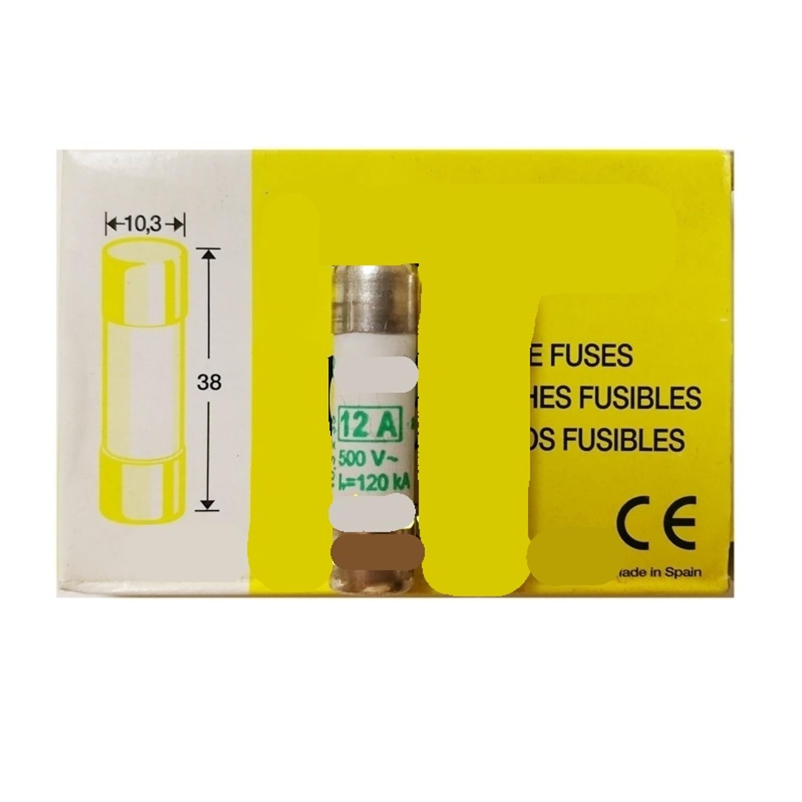 Fusible C10M12 12A pour éviter la surchauffe de vos circuits 500V