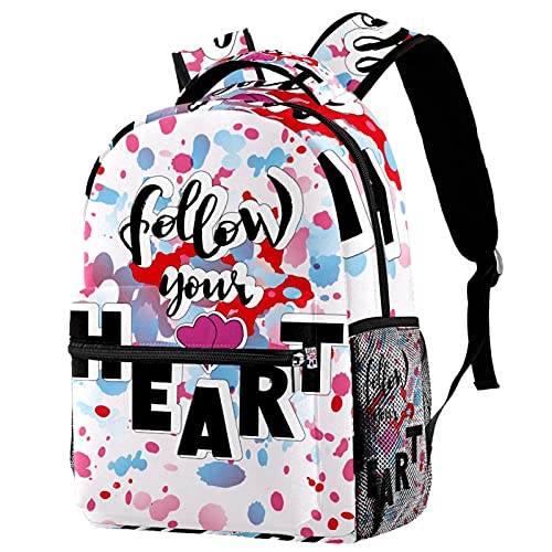 Sac à dos ordinateur portable grande capacité bleu et multicolore avec fermeture éclair stylée