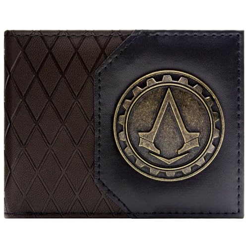 LINEAGE(リニエージ) Assassin's Syndicate Creed Jacob Tenue de Révolution Portefeuille Bi-Fold ID & Carte, Marron