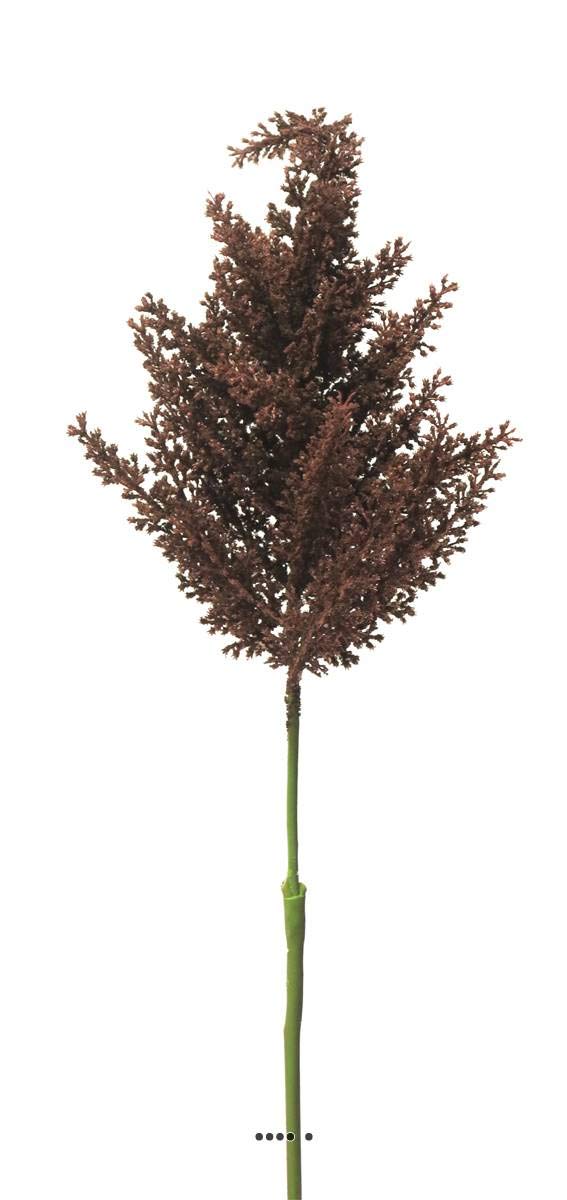 Artificielles.com - Artificial Astilbe in Stake, H 70 cm, High Density Burgundy - Best - Colour: Burgundy