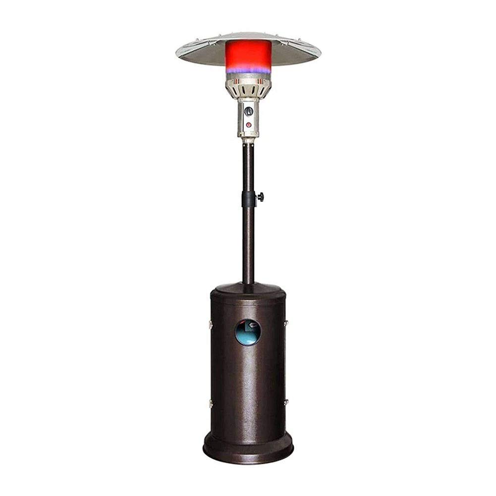 Chauffage de terrasse - Parasol chauffant à gaz 13 kW - Chauffage de terrasse commercial - Type indépendant - Hauteur réglable - Protection contre les chutes pour extérieur, jardin et salon - Petit