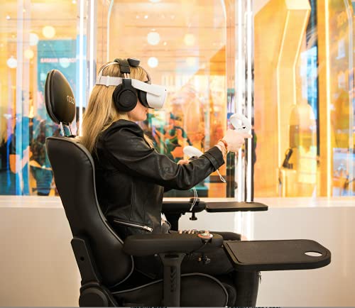 Image of Roto VR Motorized Interactive Gaming Chair Plus Accessories Bundle - Fully Immersive Technology - Auto Turns Where You Look - Ergonomic Virtual Reality Games Chair for Use with VR Headsets - Black