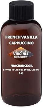 French Vanilla Cappuccino Fragrance Oil (4 oz Bottle) for Candle Making, Soap Making, Tart Making, Room Sprays, Lotions, Car Fresheners, Slime, Bath Bombs, Warmers...