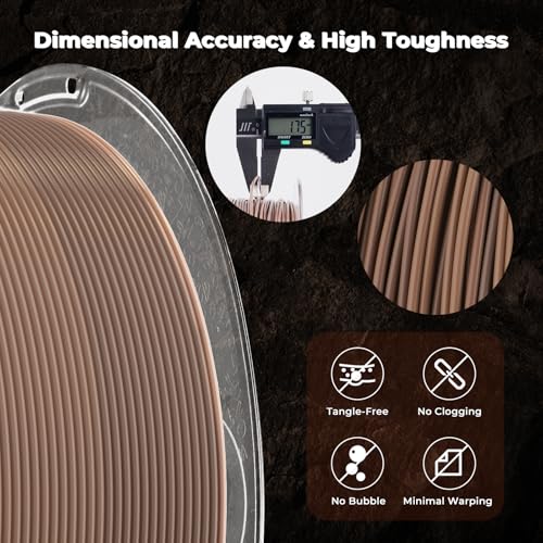 Image of AMOLEN PLA Filament Fossil Gradient Stone PLA 3D Printer Filament 1.75MM Dimensional Accuracy + /- 0.02mm1kg(2.2lbs) Matte Finish Printing Spool