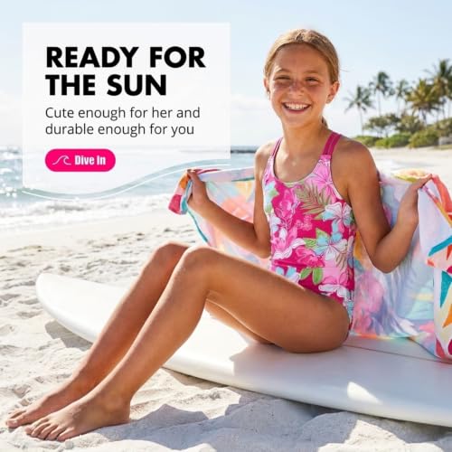 Image of Kanu Surf Girls' Reese UPF 50 Beach Sport Criss-Cross One Piece Swimsuit
