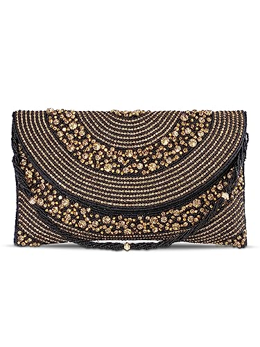Image of Peora Malti Color Clutch Purses for Women Handmade Evening Handbags Bridal Clutch