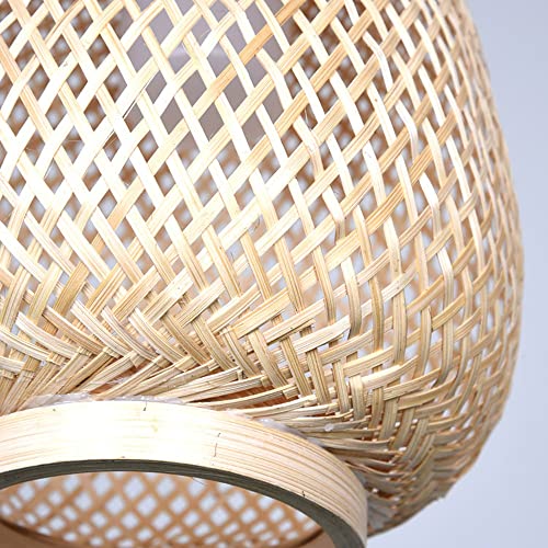Éclairage de Pendentif en Bambou suspension moderne E27 - 2