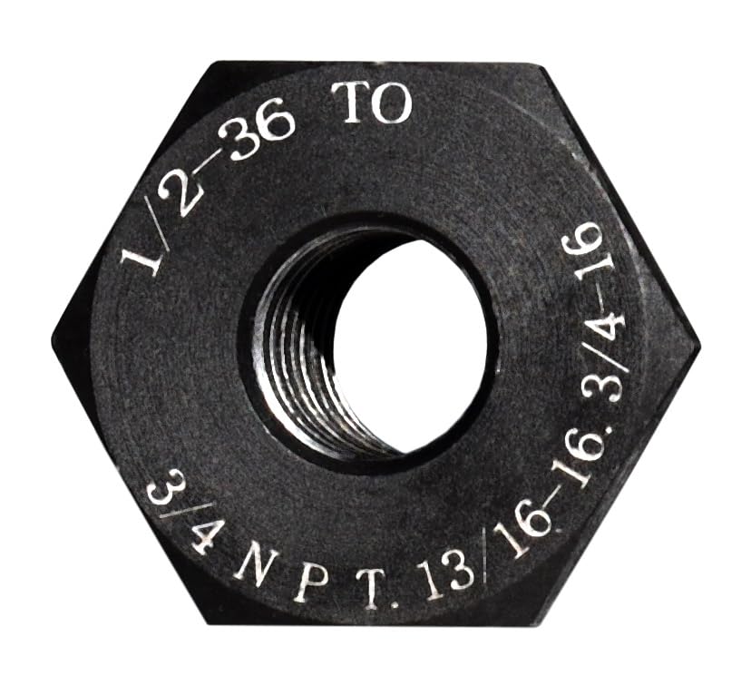 Steel Thread Adapter Convert 1/2-36 to 3/4 NPT, 13/16-16, 3/4-16