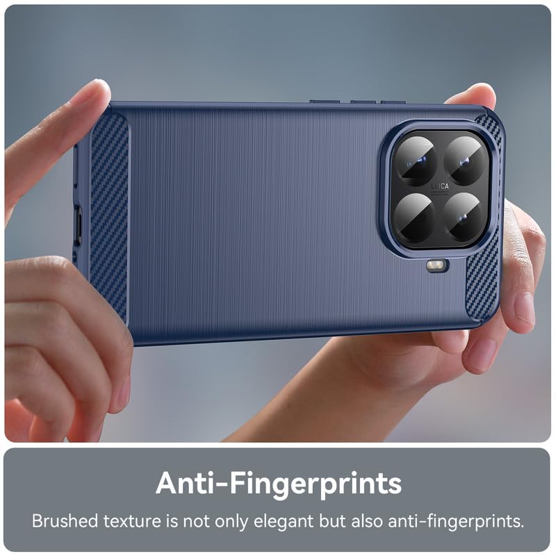 Image of Hybrid Carbon Fiber Back Case for Xiaomi Mi 15T Pro (Blue)