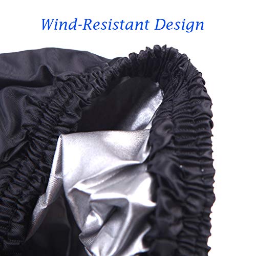Mobility Scooter Cover Waterproof Outdoor Storage, Heavy Duty Scooter 50cc Cover, Lightweight Electric Wheelchair Cover for Harley Davidson Travel, All-Weather Protection& Buckles 55 x 26 x 36inch - Thumbnail 4