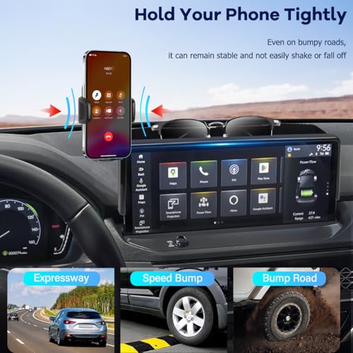 Image of Car Phone Holder Compatible with Honda Accord 2023-2025 Accessories 12.3-Inch Screen Fixed Clip, Phone Mount with Dash Organizer Tray Dashboard Storage Box Hands-Free 360 Rotation (Not for LX /EX /SE)