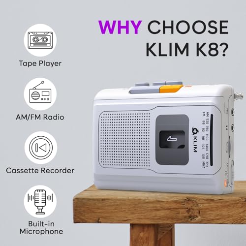 image for KLIM K8 Cassette Tape Player Portable - Cassette Recorder - NEW Versio