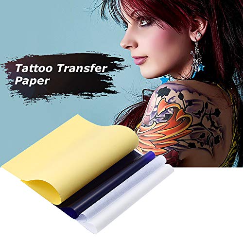 Anself transfer tattoo paper,100 Sheets Multifunctional A4 Transfer Paper for Tattoo Practice Apply with Transfer Paste (Not Included) - Thumbnail 3
