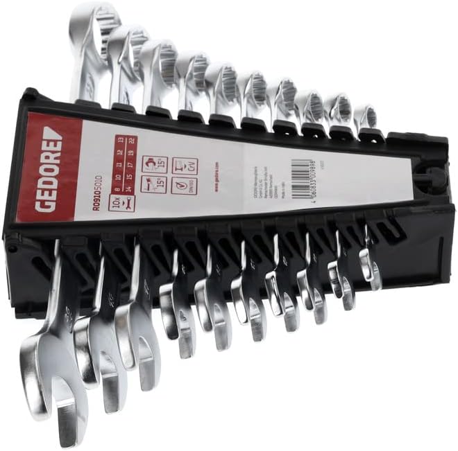 GEDORE RED Combination Spanner Set size8-22mm 10pcs (R09105010)