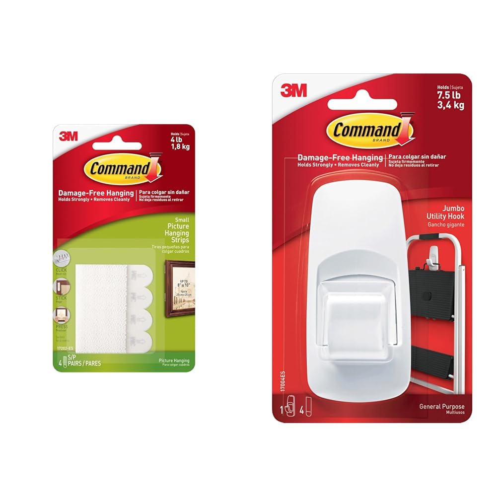 Command 3M Small Picture Hanging Strips 4 Pairs (Wall Hooks for 1.8kg photoframes) (B082FJZD6P) Amazon Price History, Amazon Price Tracker