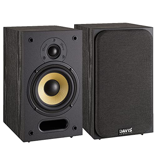 Davis Acoustics Ariane 1 Noir (Black) - Paire d'enceintes étagère 2 Voies/2 Haut-parleurs