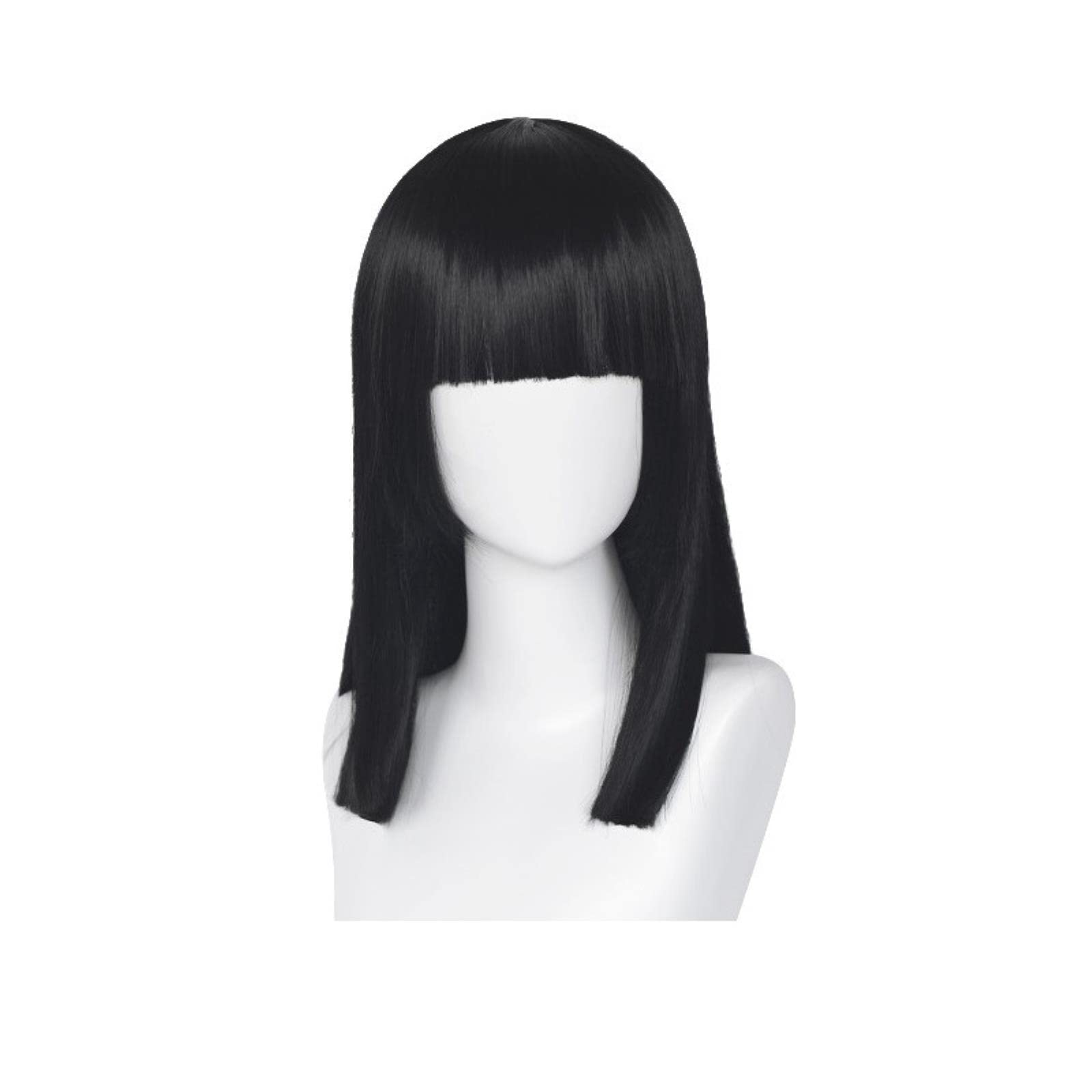 Puyyds Girls Black From Nowhere Nanno Wig Cosplay Headwear Long Straight Wig Heat Synthetic Fiber Hair Cos Prop