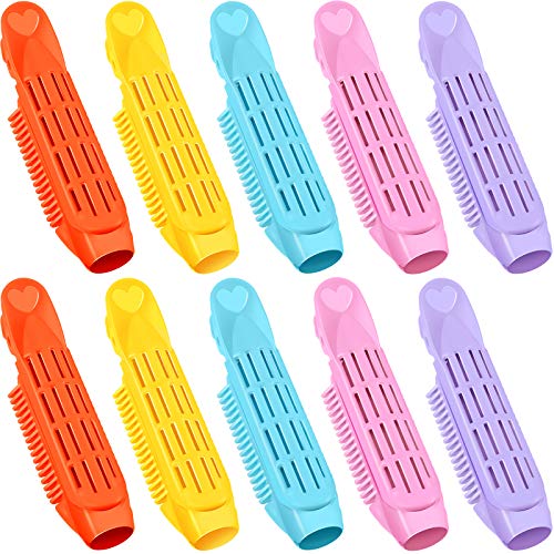 10 Pieces Volumizing Hair Root Clip Roller Wave Fluffy Hair Curler Clip Naturally Fluffy Curly Hair Styling Tool Rollers for Women Girls (Pink, Light Green, Purple, Orange, Yellow)