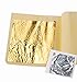 Ian's Choice Edible Gold Leaf Sheets Genuine 24 Karat Gold Sheets (15 Sheets 3.15X3.15 Inch 8cm with 10 Bonus Silver Sheets) Elevate Cake Decorations, Gilding Dessert, Make Gold Glitter Dust Flakes