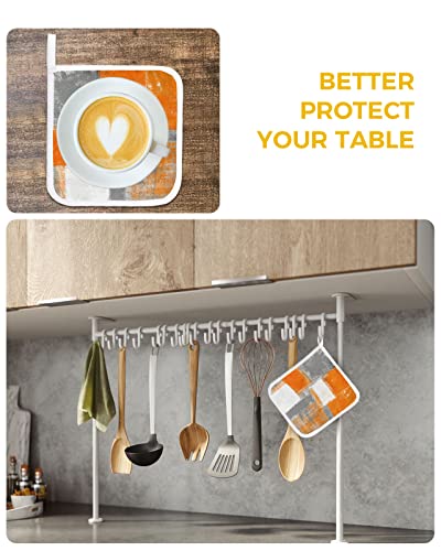 Carosoffe Burnt Orange Pot Holders Set Of 2 Heat Insulation, Grey Geometric Oil Painting Modern Hot Pads & Potholders For Kitchen, Color Block Abstract Art Oven Mitts For Baking Cooking Barbecue #TOP5