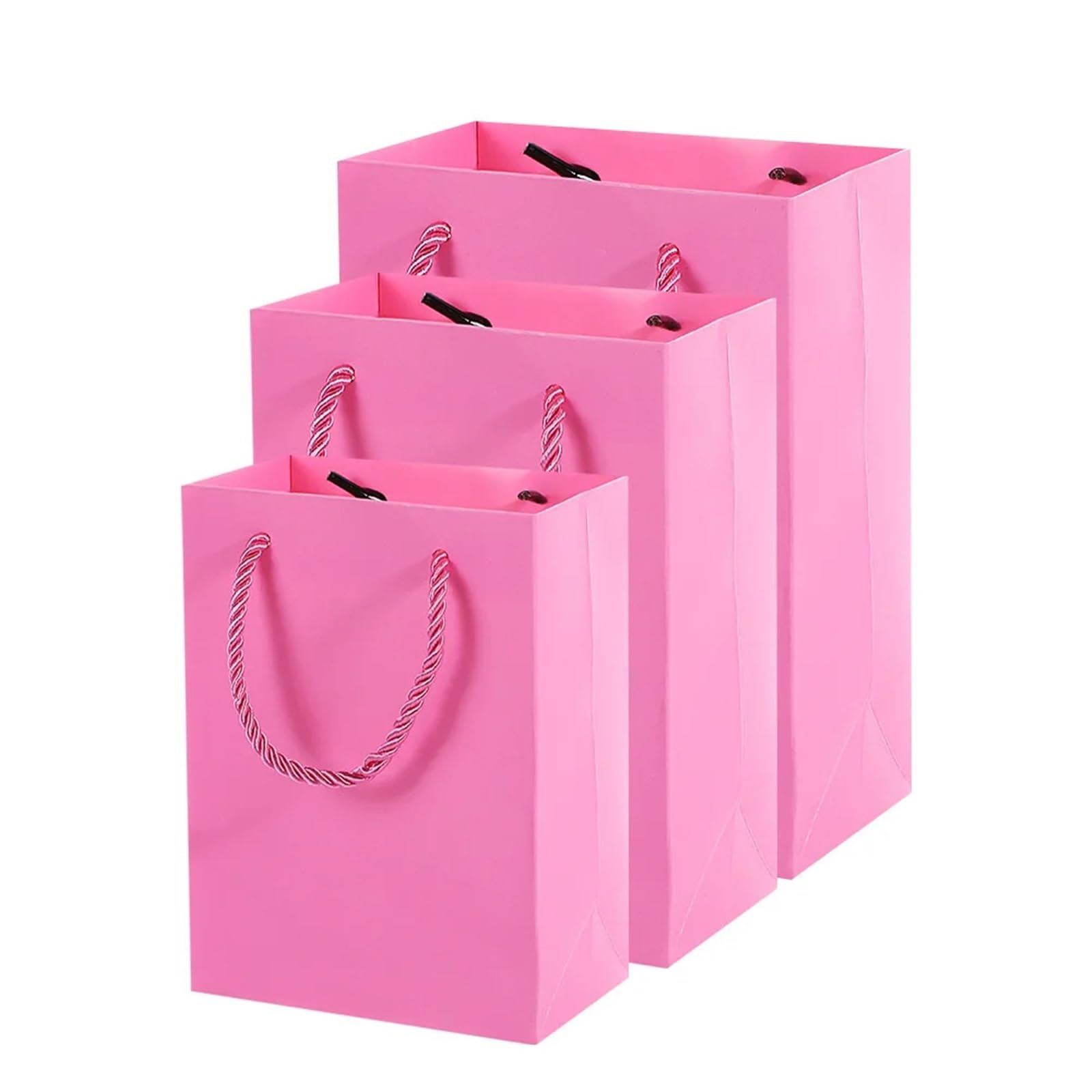 Bolsa Regalo 24 Bolsas De Regalo for Compras De Papel De Color Sólido Con Asas
