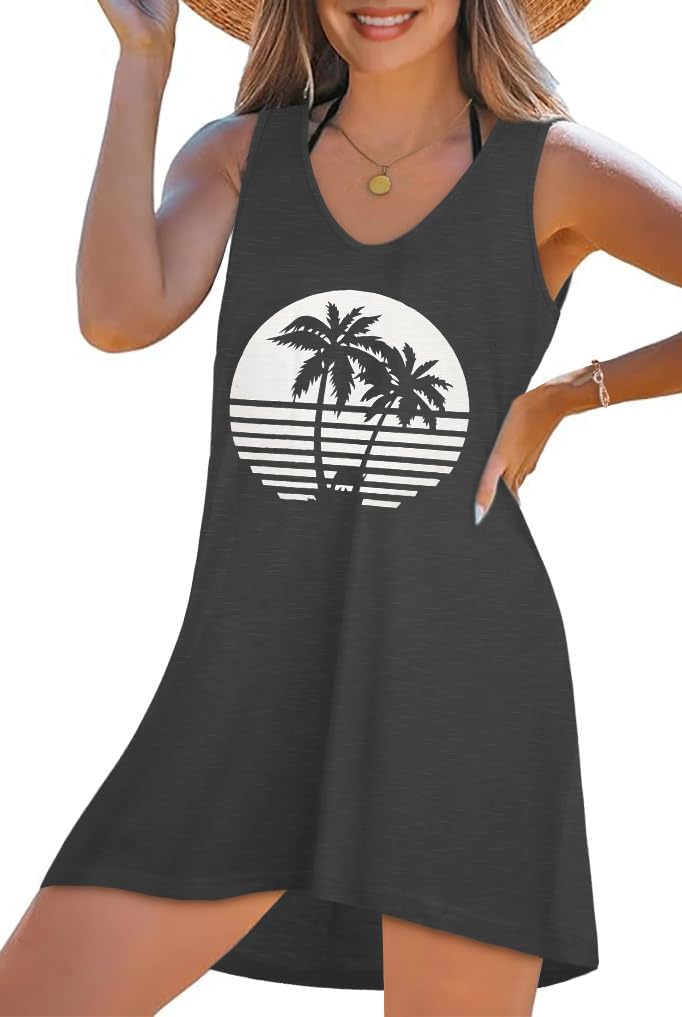 Womens Swimsuit Coverup Beach Bikini Tank Dress Bathing Suit Cover Up 2026