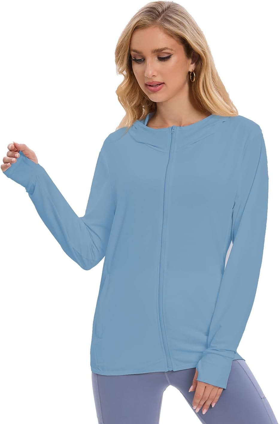 Women's UPF 50+ Sun Protection Jacket Long Sleeve Hooded Sun Shirt for Outdoor Sports (with pockets) - Image 5